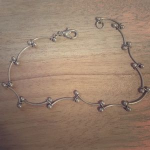 Silver beaded bracelet